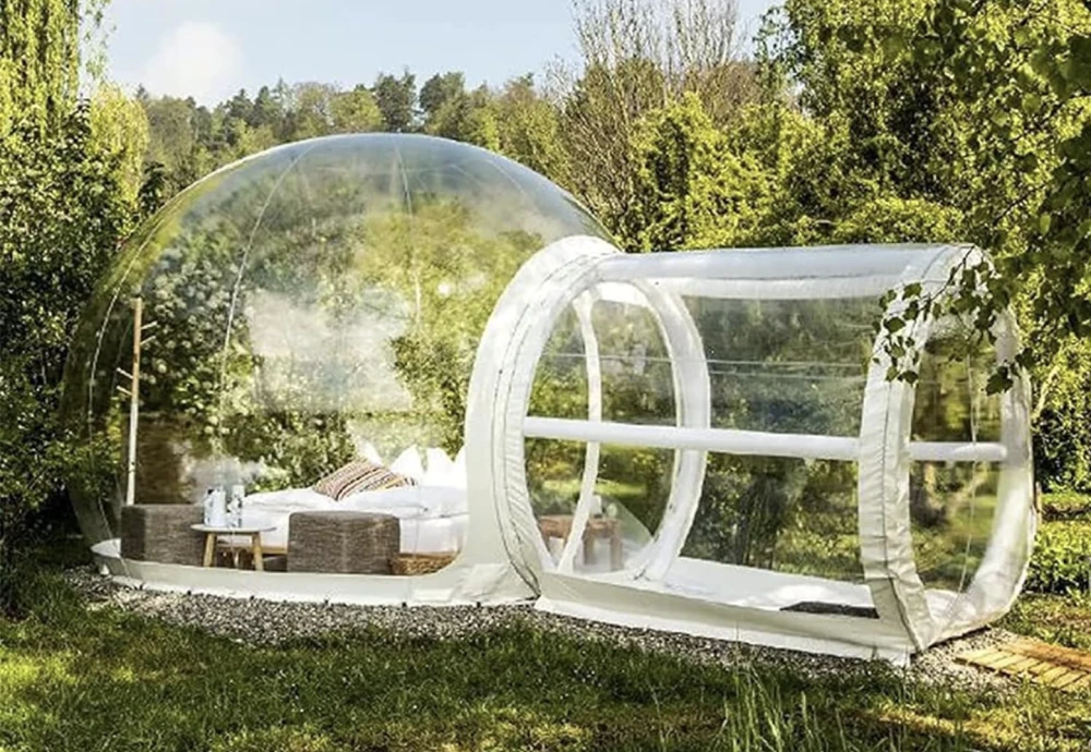 outdoor single tunnel inflatable bubble tent