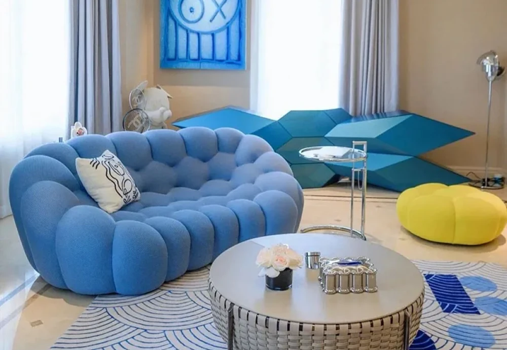 bubble blue sofa