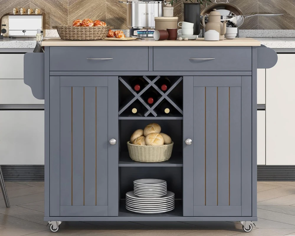 moveable kitchen island with storage