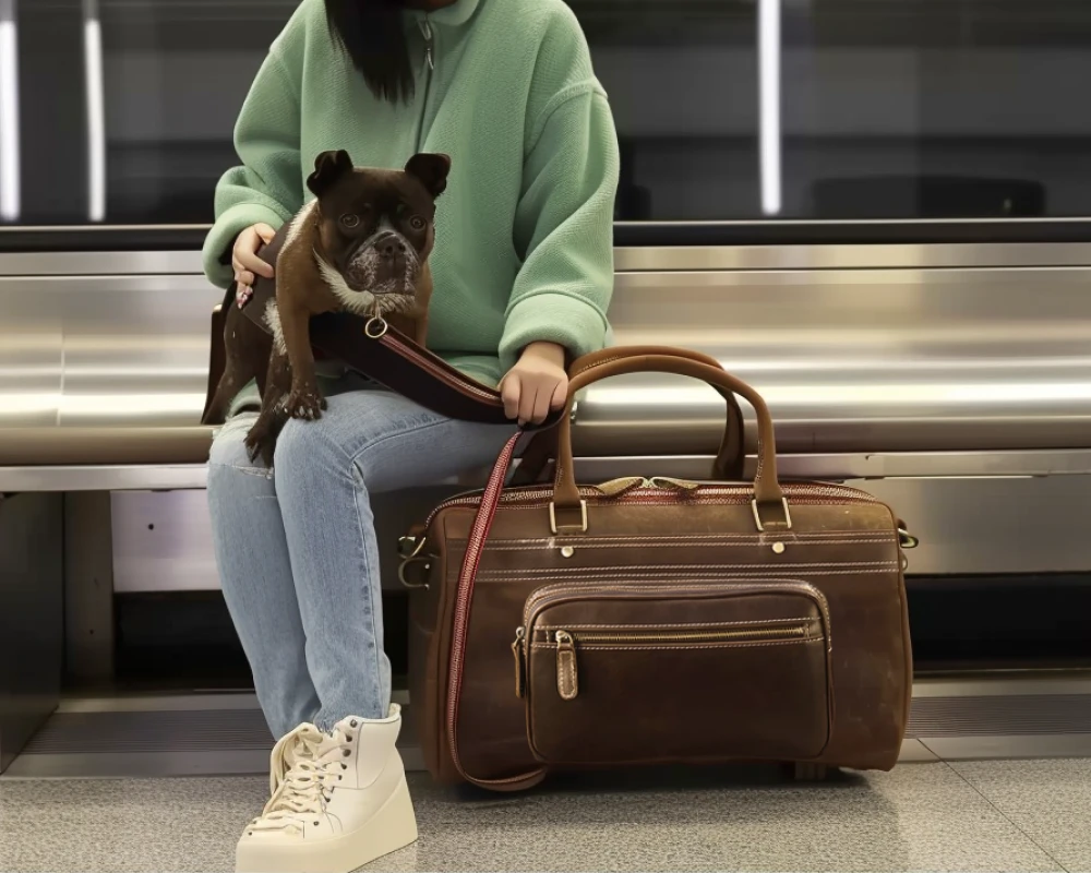 leather rolling carry-on luggage